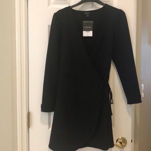 Black Top Shop wrap dress